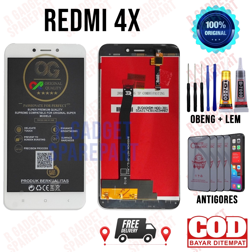 Lcd Redmi 4X Original OEM Quality Lcd Touchscreen Redmi 4X Fullset