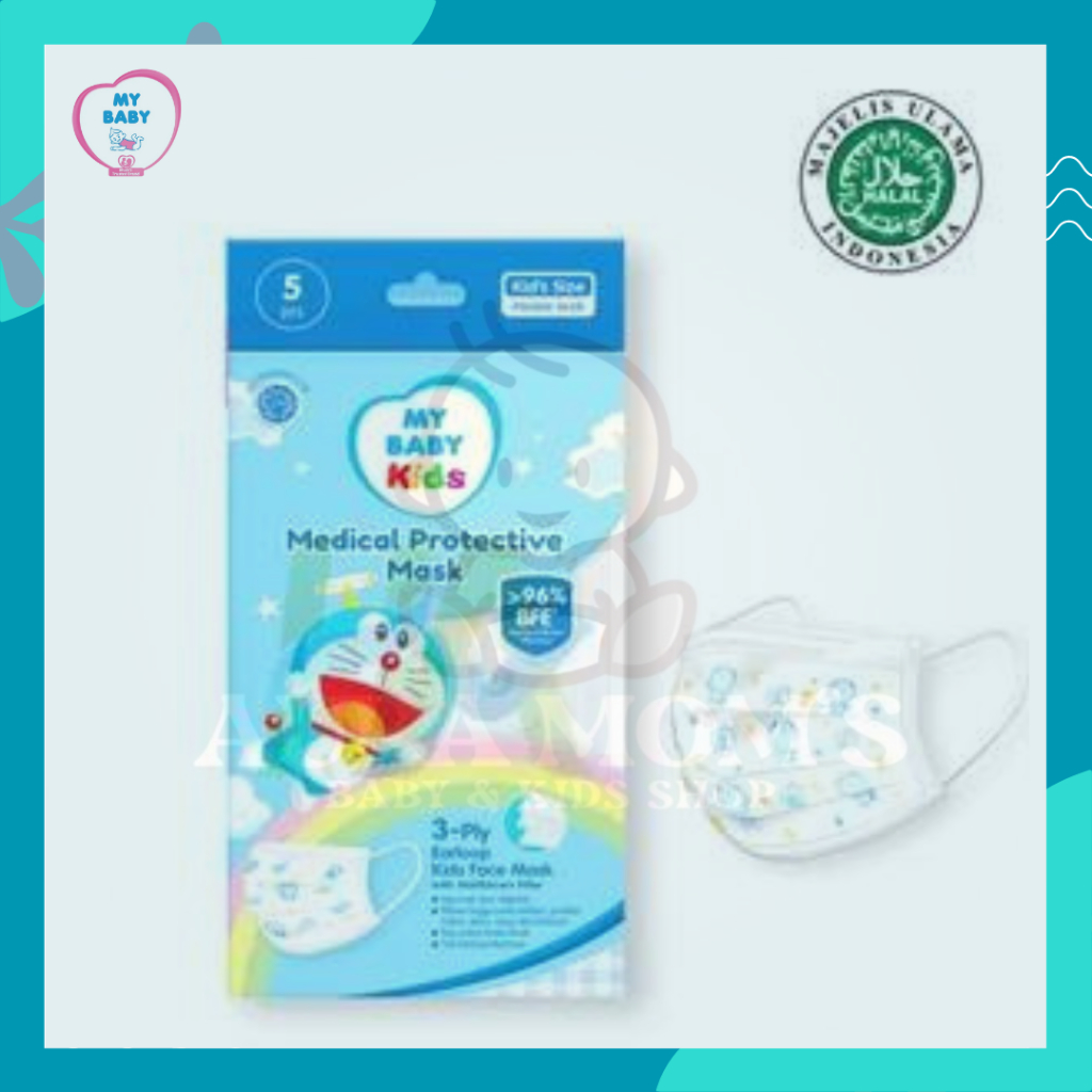 MY BABY - Medical Protective Mask My Baby Kids masker anak 3ply isi 5