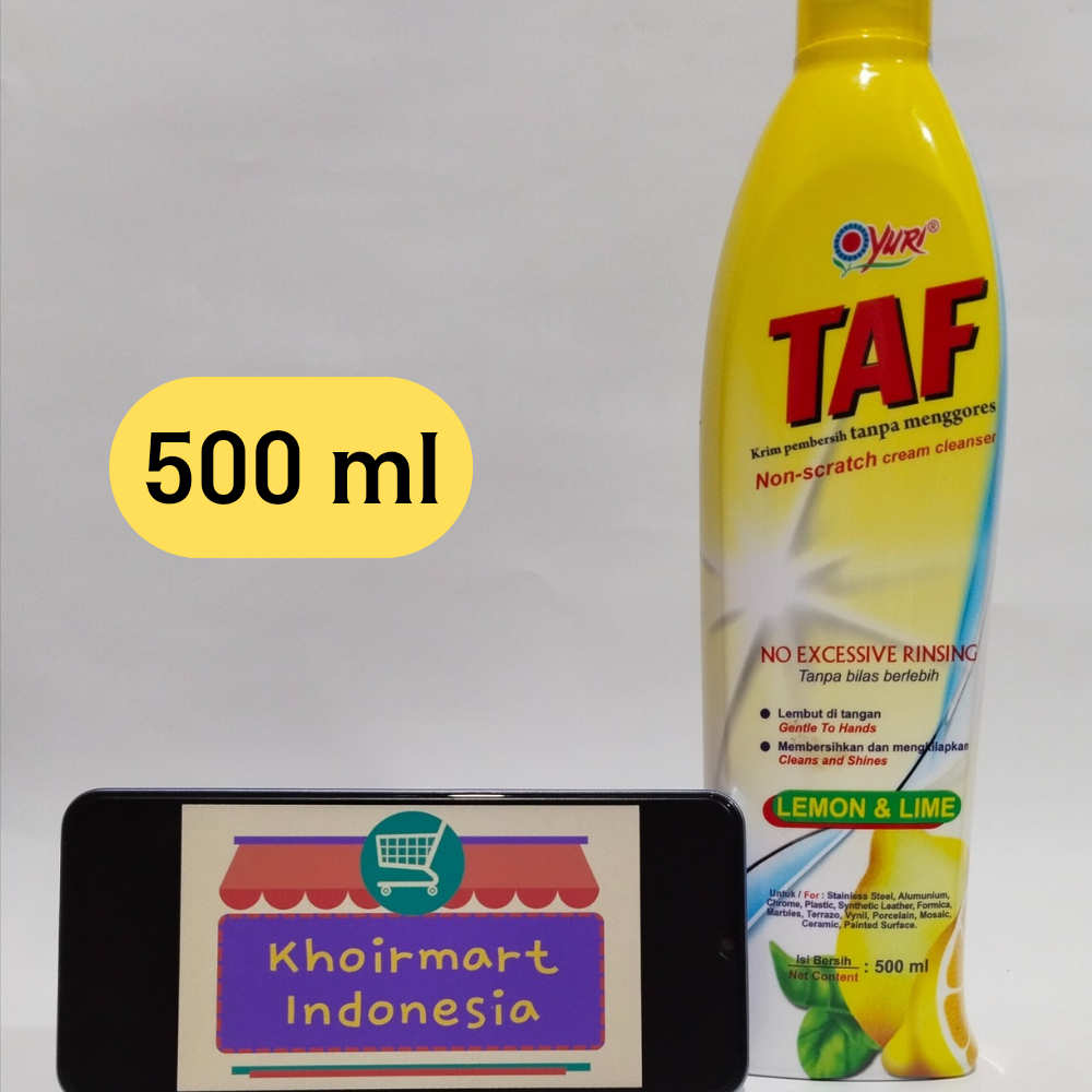 Yuri TAF lemon & lime 500 ml cream antibacterial / pembersih stainless stell ceramic porcelain
