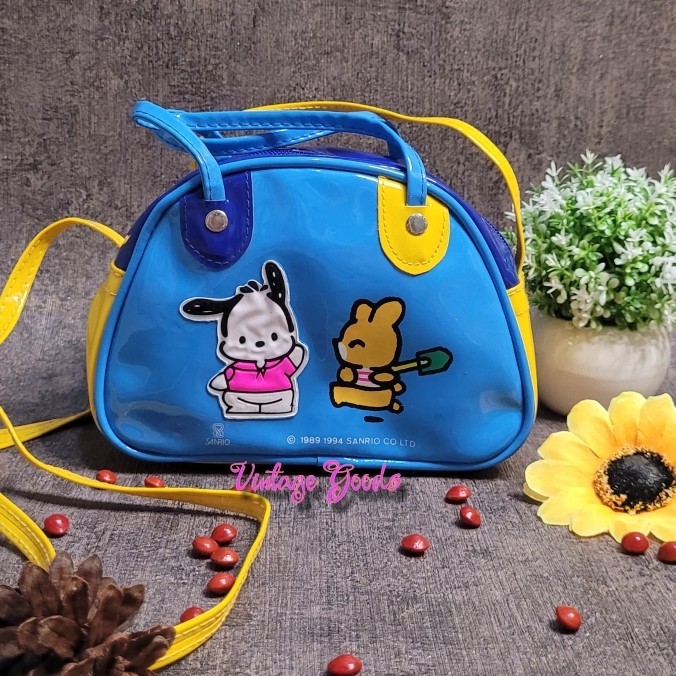 Vintage 90s Tas Selempang Anak Kecil Mika PVC Face To Face Ponyko
