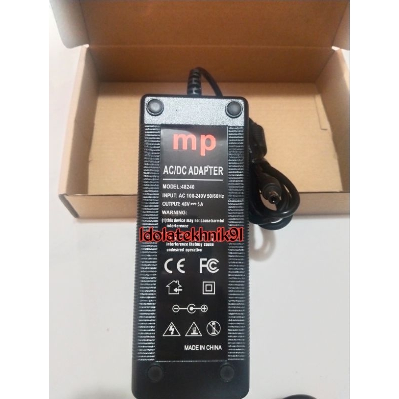 ADAPTOR Charger Power Supply DC 48 Volt 5A input AC 100-240V