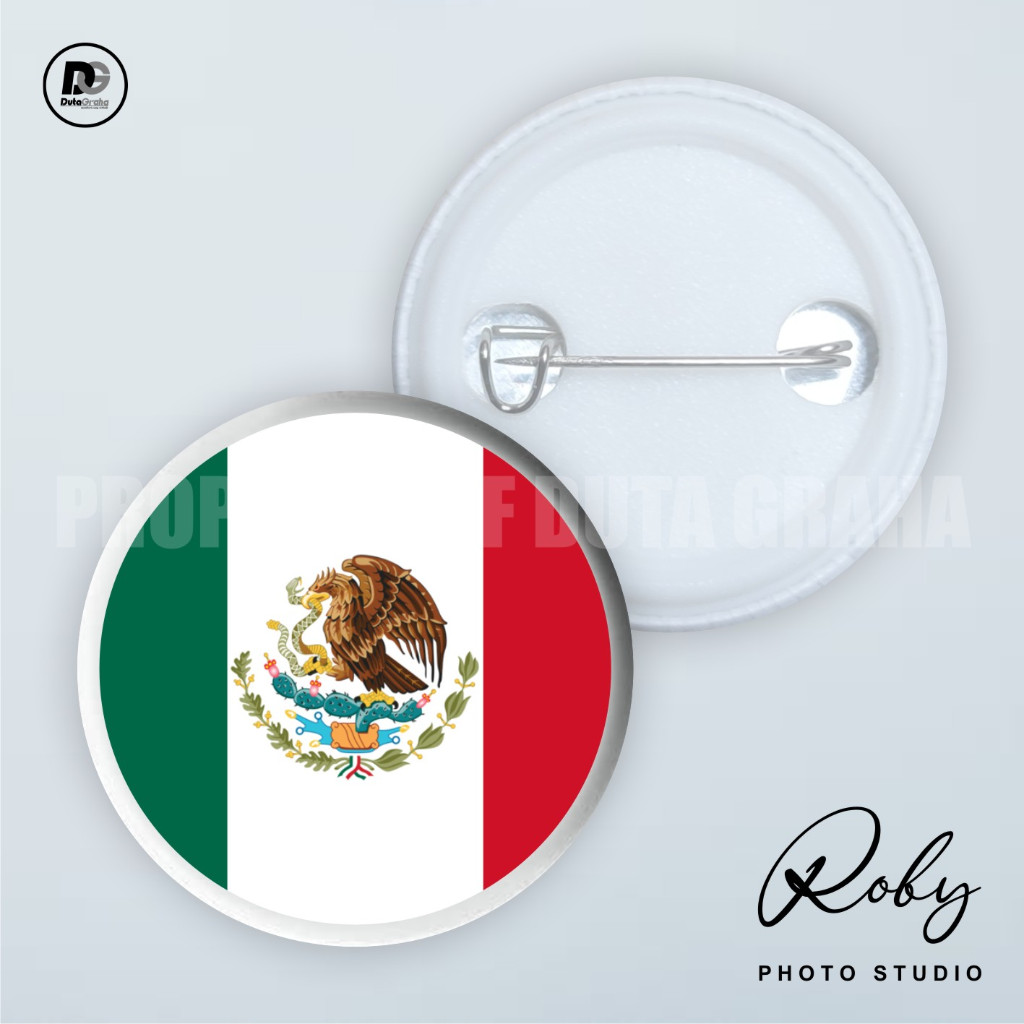 [PIN PRESS] BENDERA NEGARA MEKSIKO Pin Bros Aksesoris Souvenir AMERIKA MEXICO TAXCO FLAG