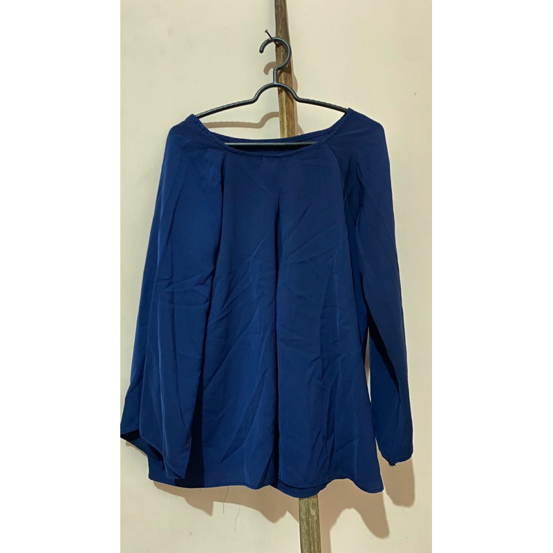 [PRELOVED] BLOUSE NAVY