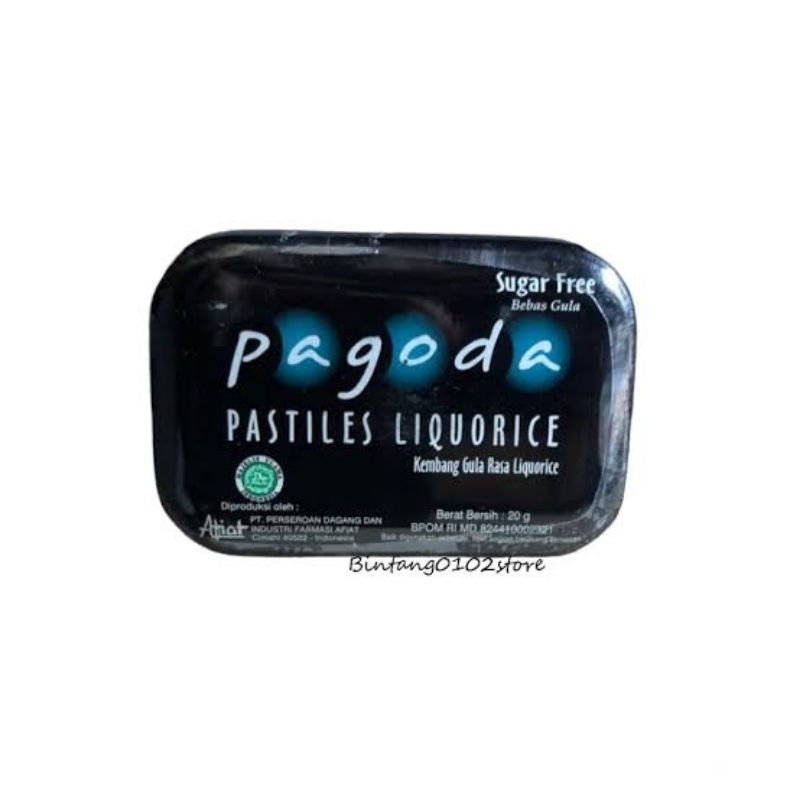 

Permen pagoda pastiles liquorice