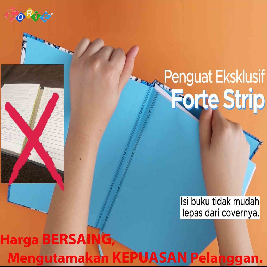 

HJK Buku Hard Cover Forte Folio Isi 200 Lembar / Buku Besar Akutansi Laporan Kas Tebal / Note Book