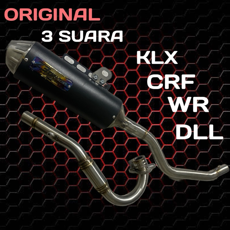knalpot racing original 3 suara Z3 exhaust performance Klx Crf D’traker Wr155