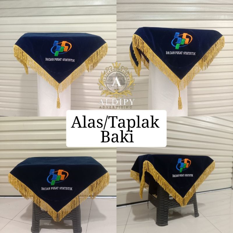 TAPLAK UPACARA BENDERA, ALAS BAKI UPACARA INSTANSI,KONTORAN, SEKOLAHAN LOGO COSTUM BORDIR