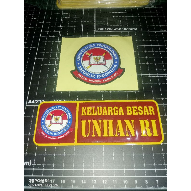 STIKER EMBOS UNHAN RI  KELUARGA BESAR UNHAN/STIKER UNIK UNHAN RI