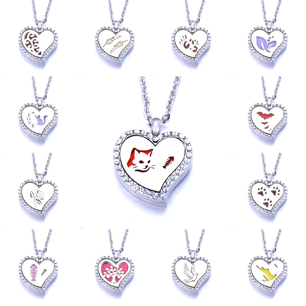 Kalung diffuser Liontin Love essential oil / kalung aromaterapi