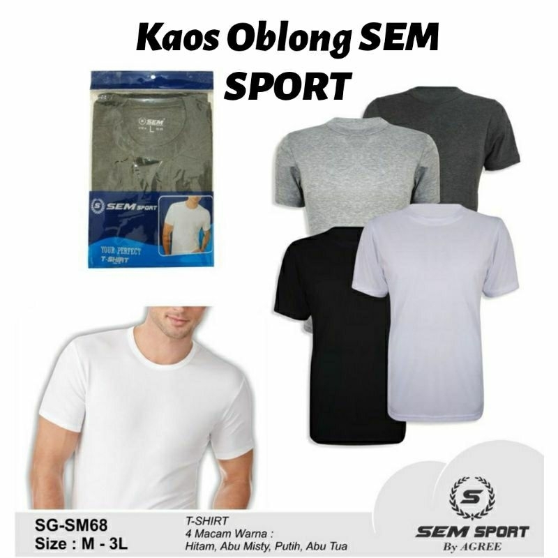 Kaos oblong SEM SPORT Pria Dewasa Kaos Dalam Pria Dewasa SEM SPORT