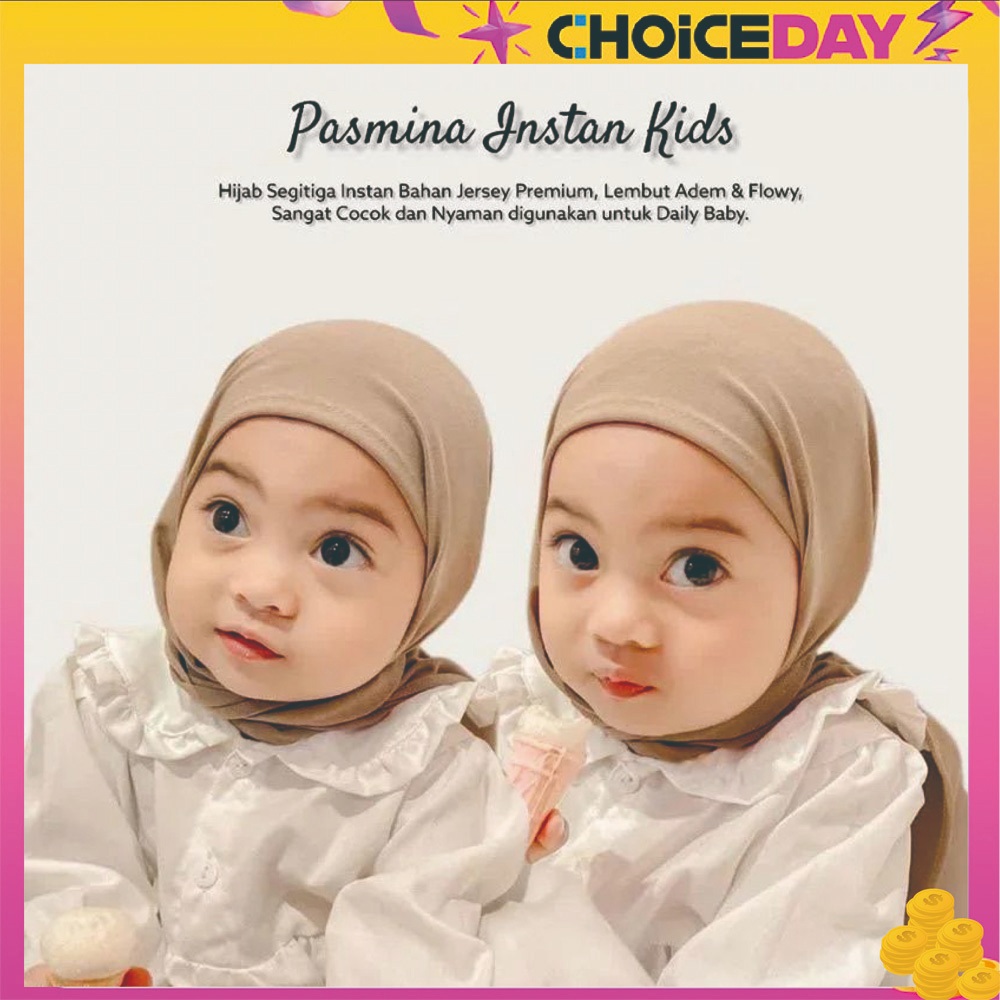 Jilbab Pashmina Instan Segitiga Anak Jersey
