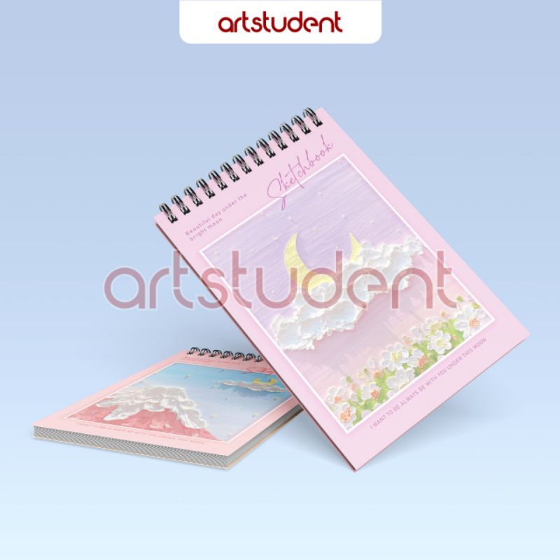 

[TERBARU] SKETCHBOOK WATERCOLOR AESTHETIC, 3D A6 SKETCHBOOK RING SPIRAL AESTHETIC A6 WATERCOLOR