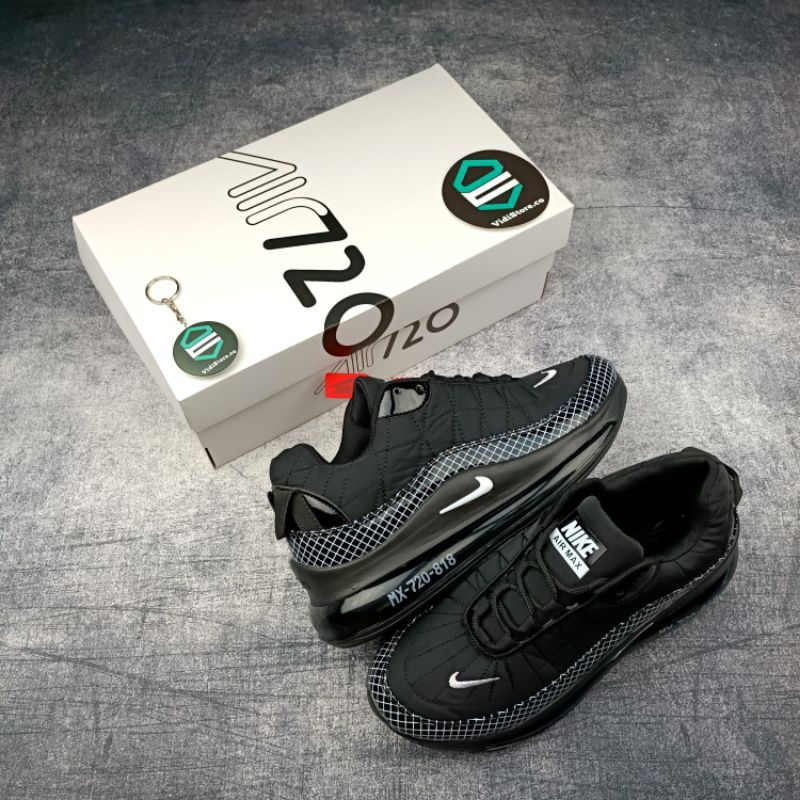 Sepatu Olahraga Sneakers Wanita Casual Air Max 720-818 Black White