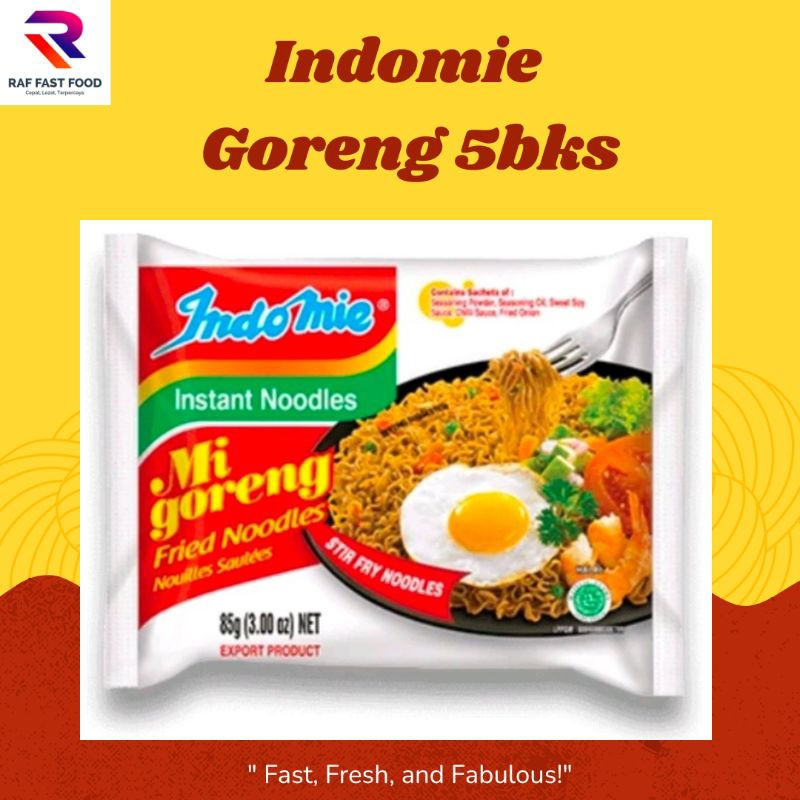 

5 Bungkus - MIE INSTANT INDOMIE 80GR MIE GORENG SPESIAL