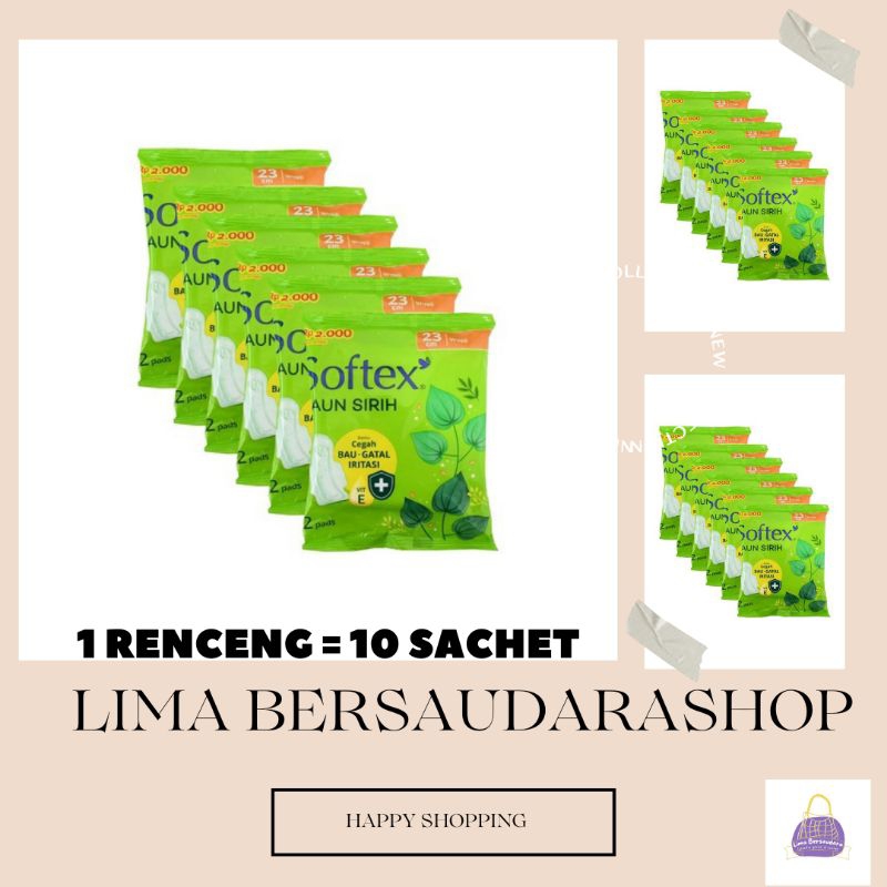 SOFTEX PEMBALUT DAUN SIRIH RENCENG ISI 10 SACHET