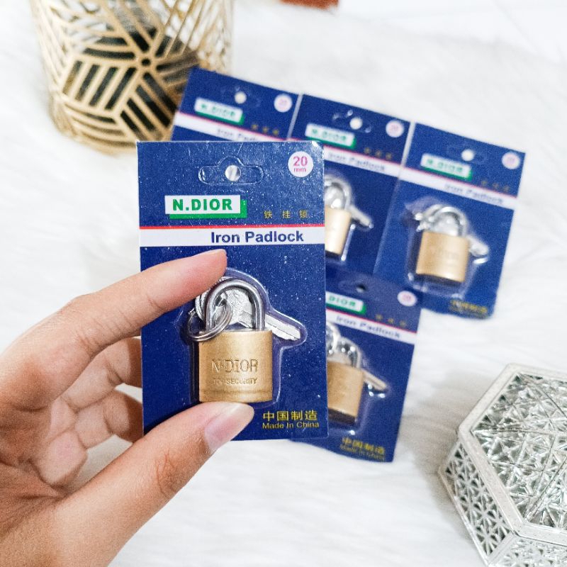 Gembok Koper Haji dan Umroh |Gembok Tas 20mm, 1 gembok= 2 kunci |Perlengkapan Haji dan Umroh