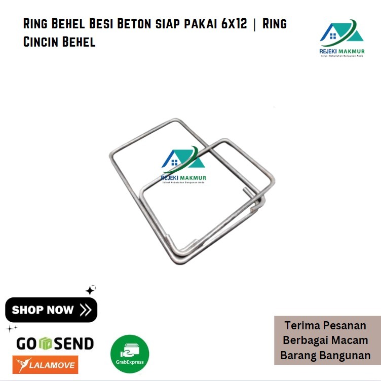 Ring Behel Besi Beton siap pakai 6x12 | Ring Cincin Behel