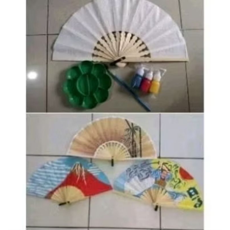 

Paket lengkap Lukis Kipas Kain Blacu, Palet dan Warna