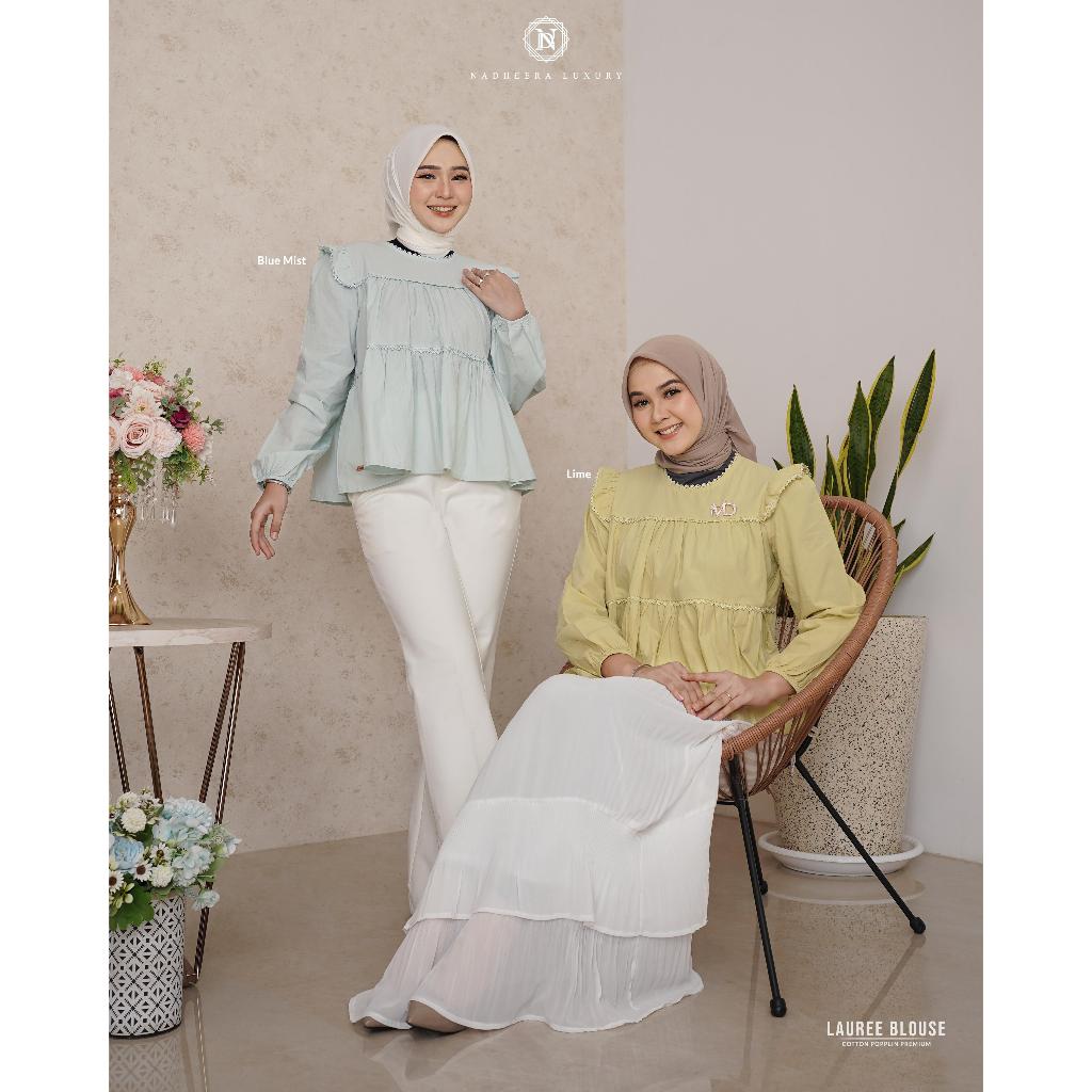 [NEW] LAUREE BLOUSE - NADHEERA LUXURY / BLOUSE / ATASAN / BLOUSE KOREA / BLOUSE PASTEL / BLOUSE KEKI