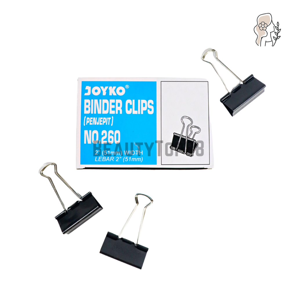 

Binder Clip No. 260 Joyko - Klip Penjepit Kertas [PER BOX isi 12 PCS]