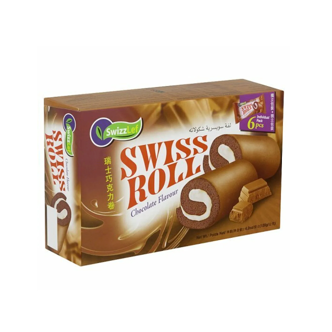 

SWISS ROLL / ROTI GULUNG / ROTI SWIZZLEF SWISS ROLL CHOCOLATE