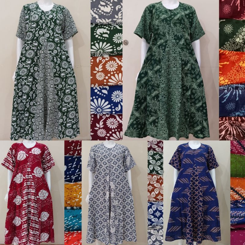 familia | Daster Syahnaz Batik Sutra Ungu 2@2 | Baju Tidur Dewasa | Termurah