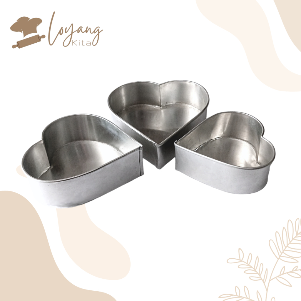 Loyang bolu love mini loyang kue ulang tahun bentuk love bahan aluminium - LoyangKita
