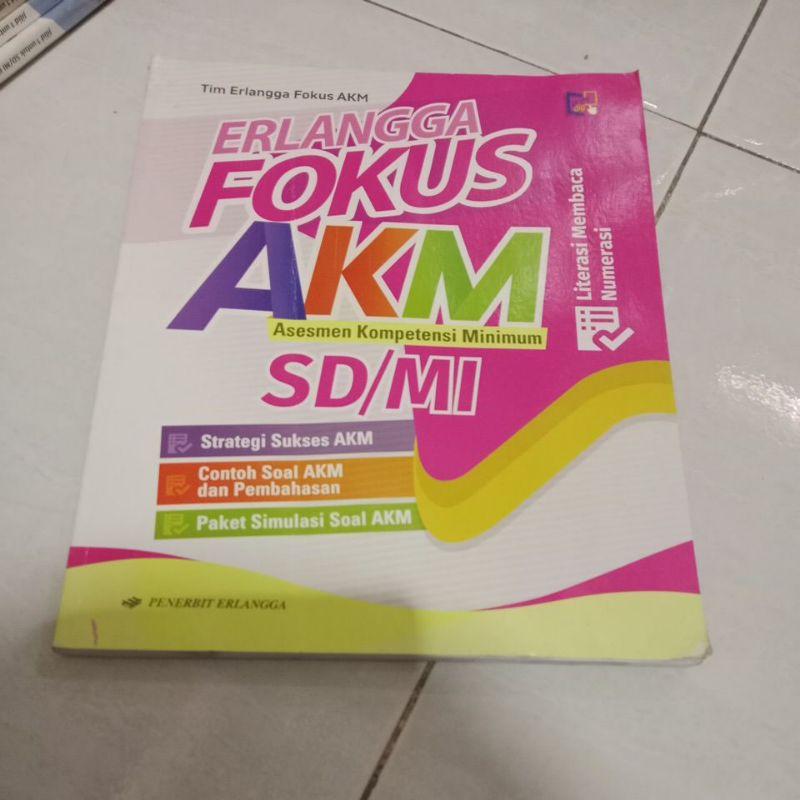 buku pelajaran erlangga fokus AKM Asesmen Kompetensi Minimum untuk sd penerbit erlangga original