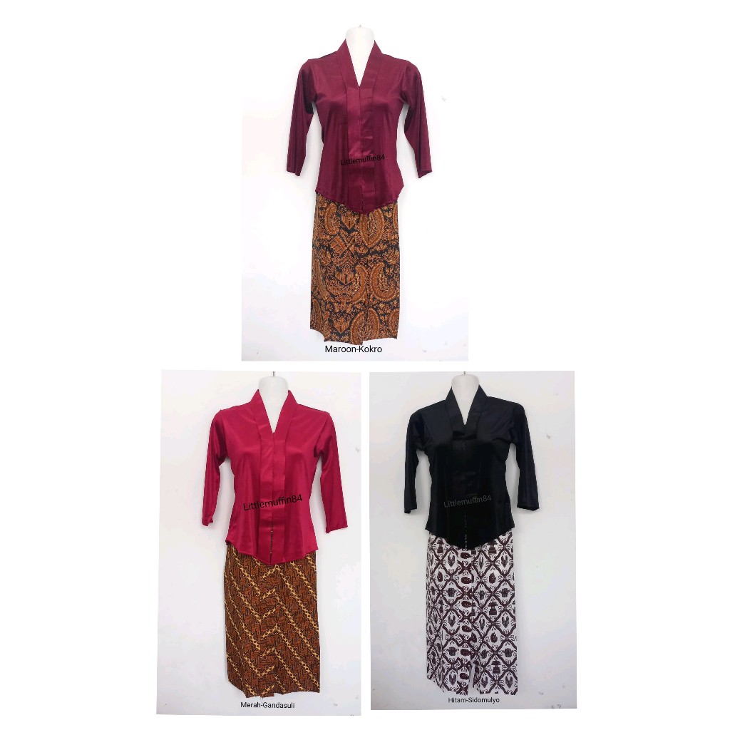 KEBAYA POLOS KARTINI SET ANAK SD
