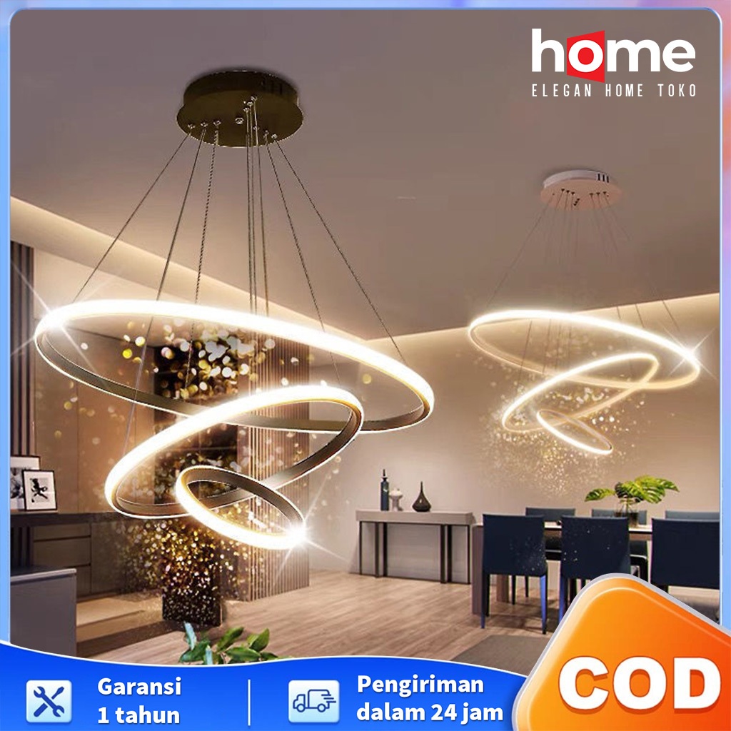 3 Ring Remote Lampu Gantung Minimalis Lampu Teras Depan Rumah / Lampu Gantung Aesthetic / Lampu Gant