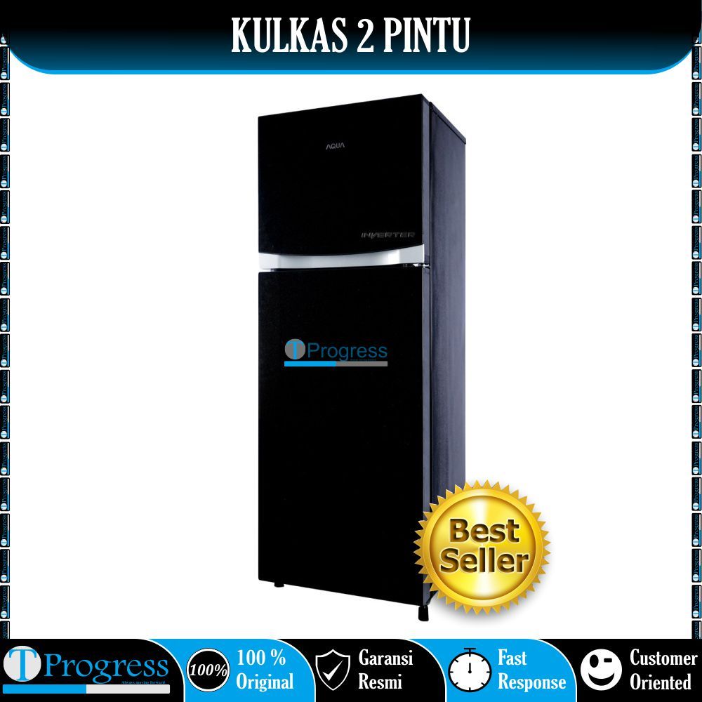 KULKAS 2 PINTU AQUA AQR-D275R INVERTER NO FROST