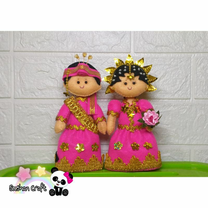 boneka adat flanel adat makasar