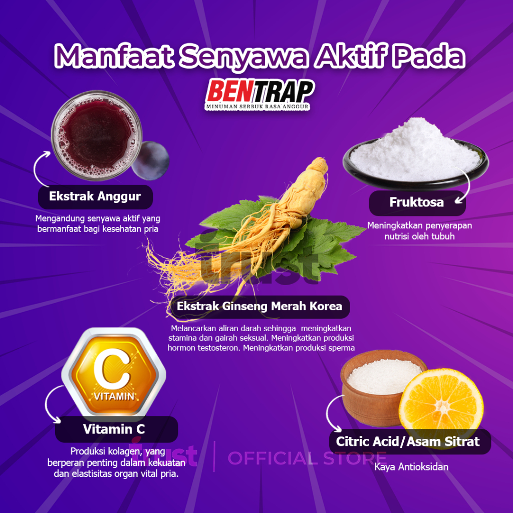 Bentrap Sachet / New Upgrade Formula / Rasa Anggur