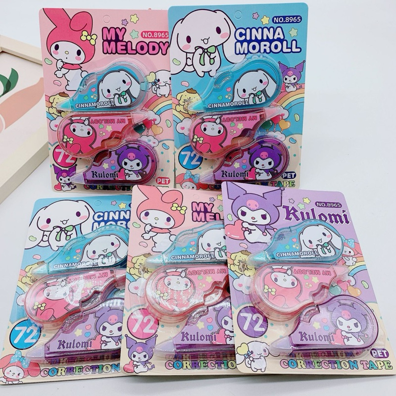 

DELUNASHOP DL453A CORRCTION TAPE SANRIO 3 IN 1 ISI 3 PCS | TIP EX ALAT PENGHAPUS PULPEN