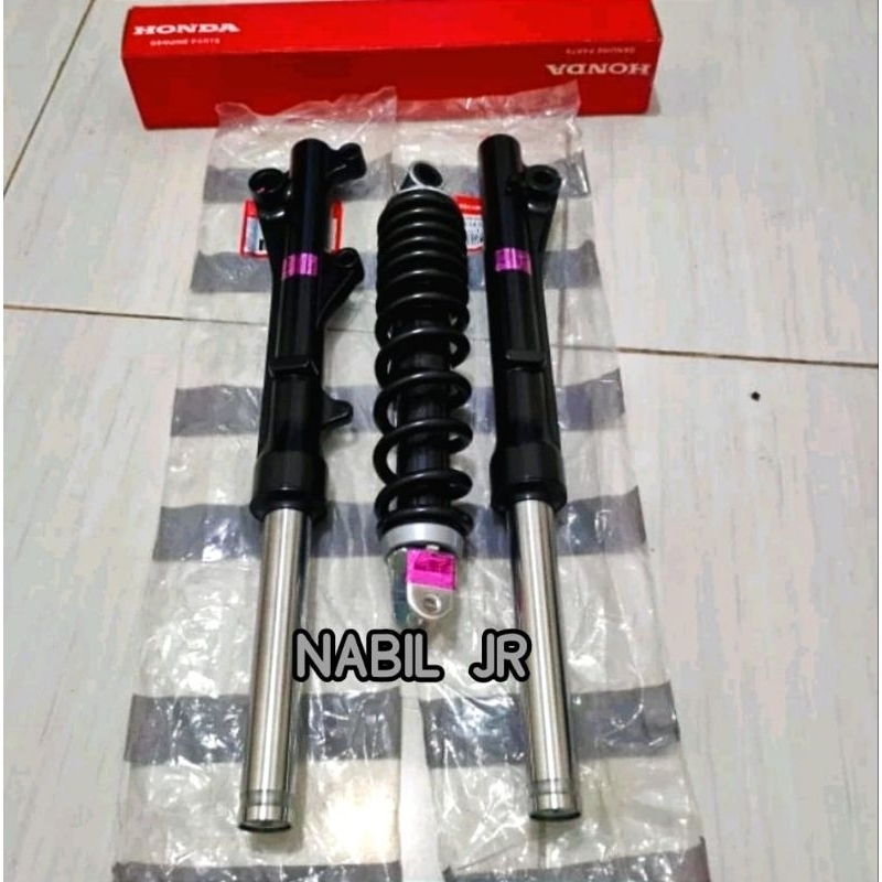 AS SHOCK TABUNG KZL + SHOCK BREAKER BELAKANG TINGGAL PASANG HONDA BEAT FI POP ESP SCOOPY FI VARIO 11