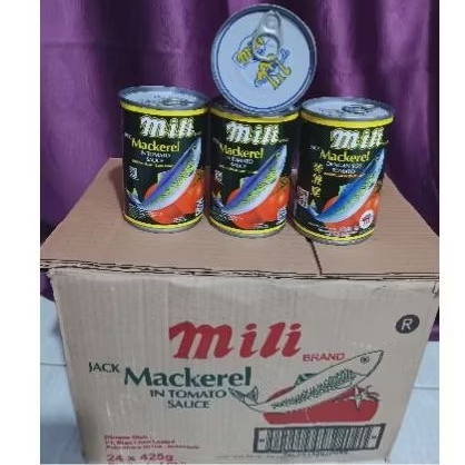 

sarden mili mackarel 425g asli tutup putih // Exp2027
