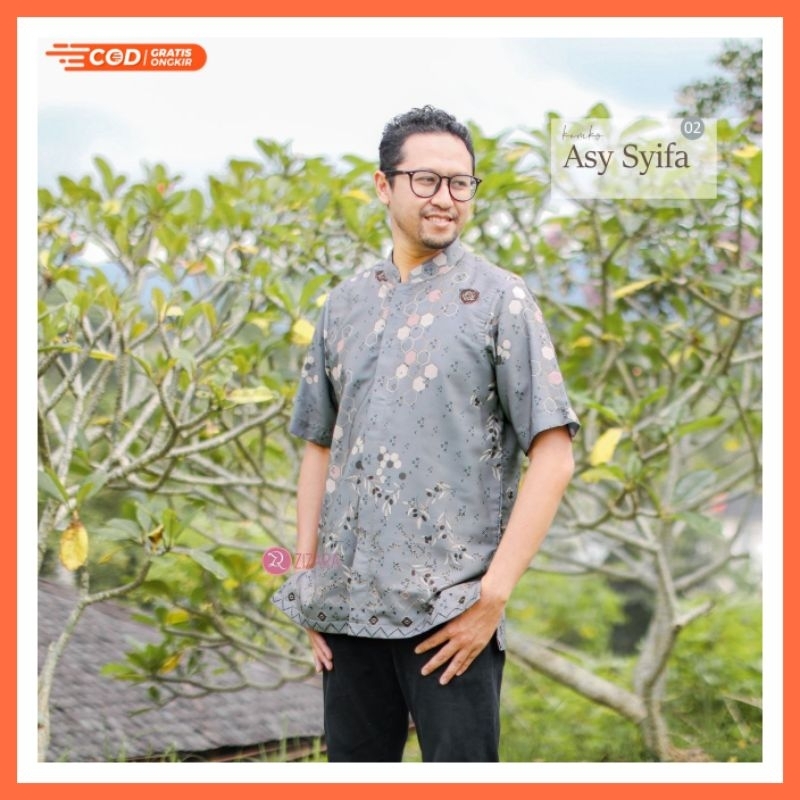 Kemko Dewasa Lengan Pendek Bahan Silk Motif Batik Asy Syifa Kemko by Zizara