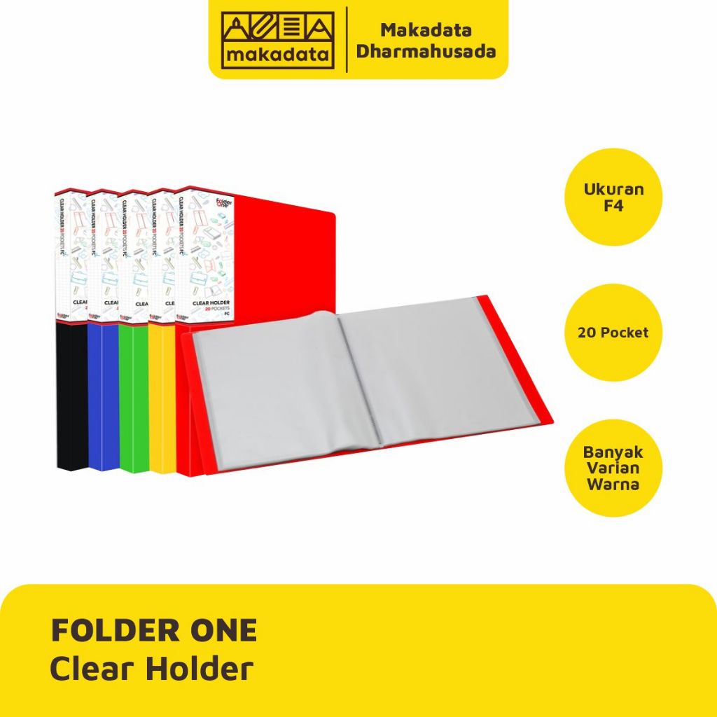 

MAP HOLDER | CLEAR HOLDER FOLDER ONE UKURAN F4 20 POCKET (1PCS)