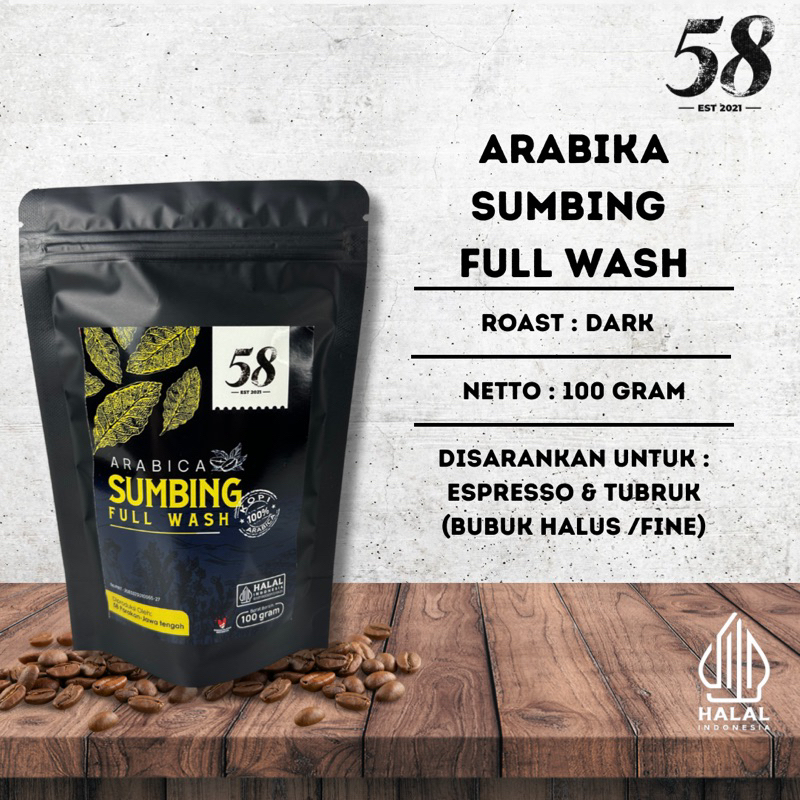 

Kopi Arabika Sumbing Temanggung Full Wash Dark Roast