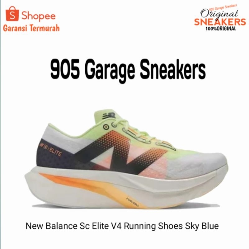 New Balance Fuelcell Sc Elite V4 Men's Road Running Shoes White Coral