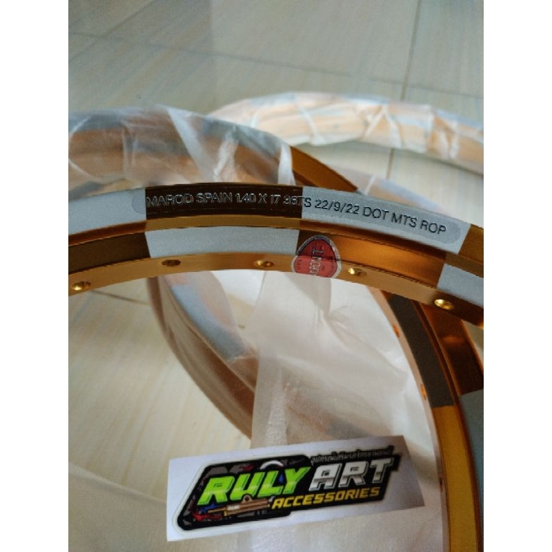 Velg akront marod spain gold motif catur 140-17 made in Thailand