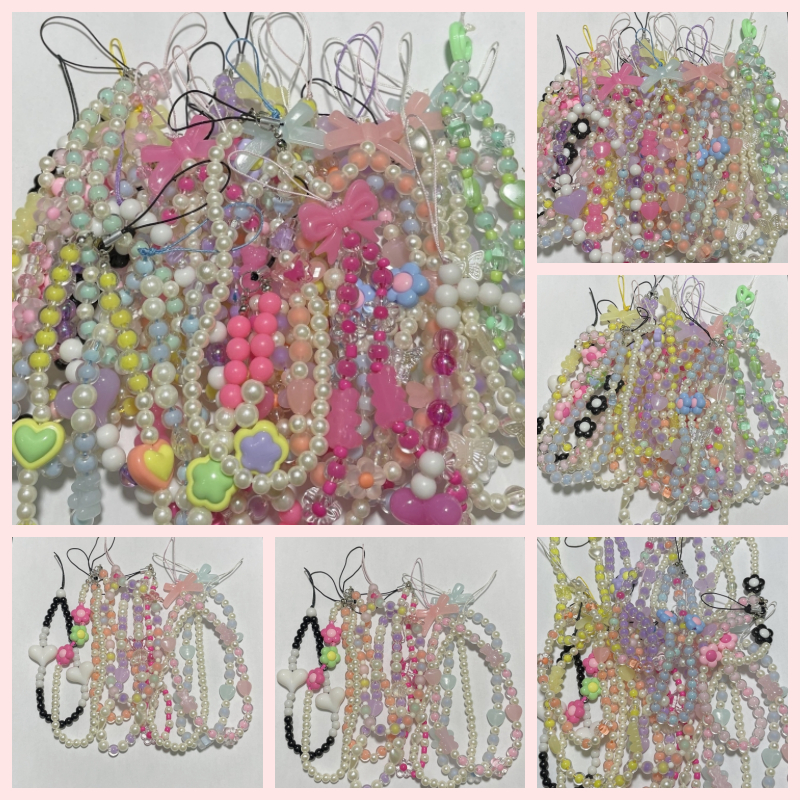 Strap Hp Manik Manik Gantungan HP Aesthetic Gantungan HP Manik Manik Tali HP Tali Lanyard Tali HP Ko