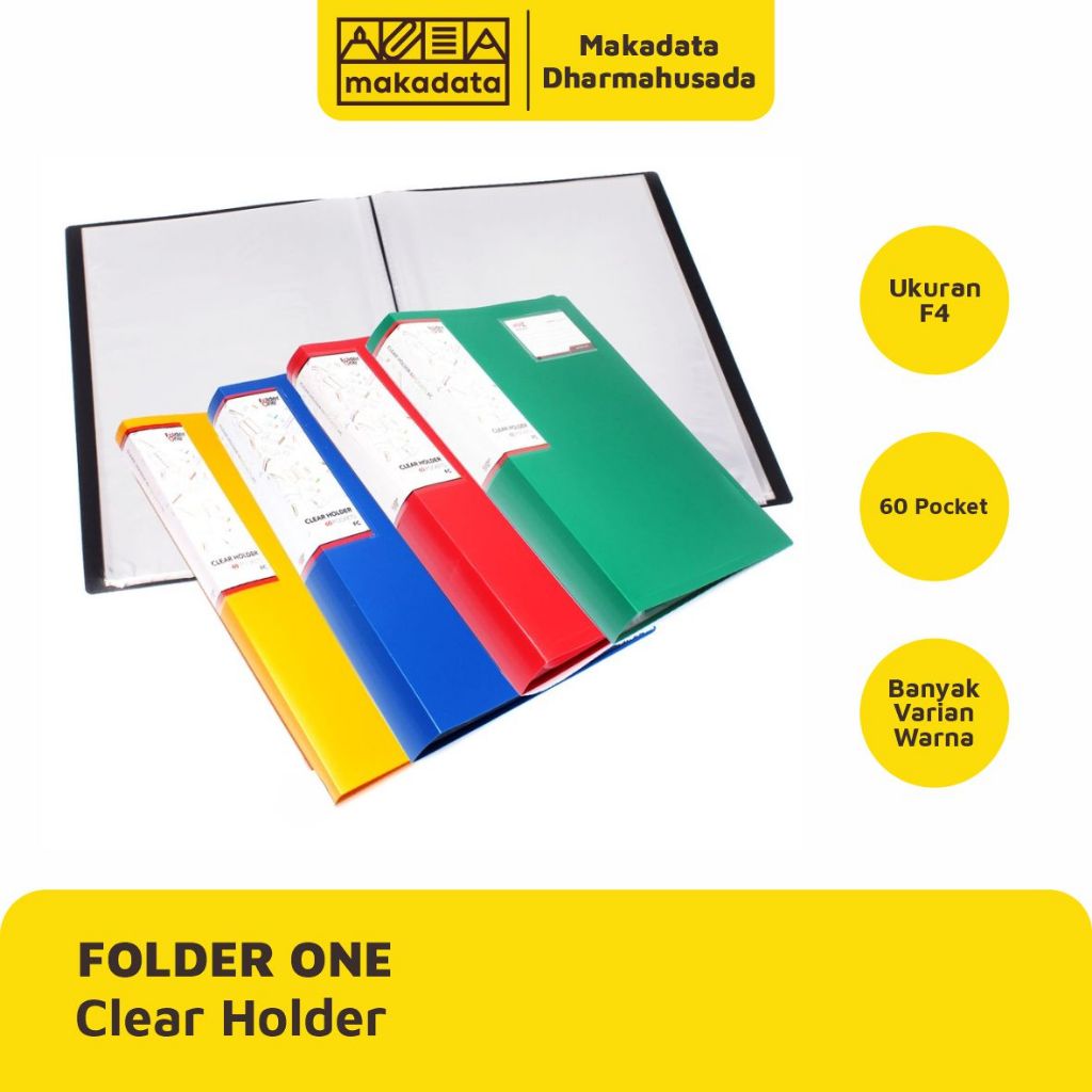 

MAP HOLDER | CLEAR HOLDER FOLDER ONE UKURAN F4 60 POCKET (1PCS)