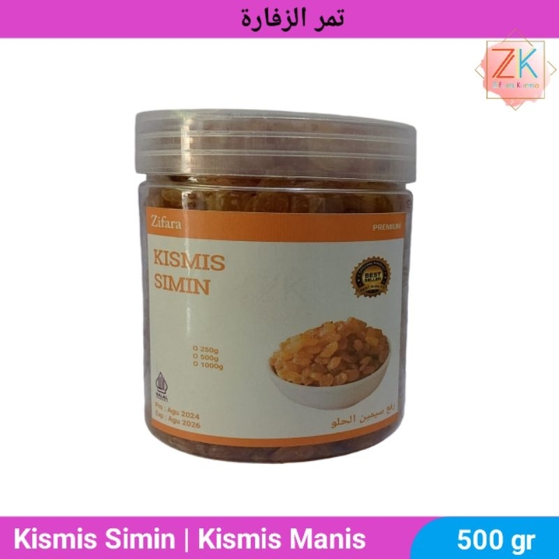 

Kismis Simin Manis 500 gr | Kismis Mutiara Manis Kemasan Toples Tabung