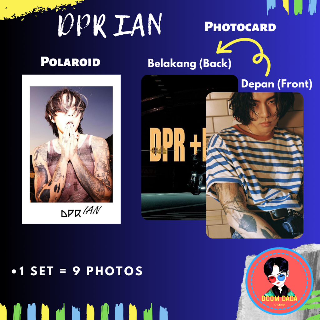 (ISI 9PCS) Paket Polaroid DPR IAN Christian Yu / Paket Photocard DPR IAN KPOP