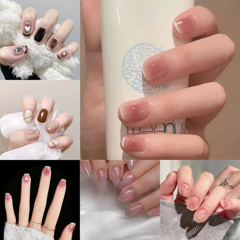 Kuku Palsu + Lem Kuku Palsu Anak Press On Nails Handmade Nail Art Kuku Palsu Nail Art + Lem