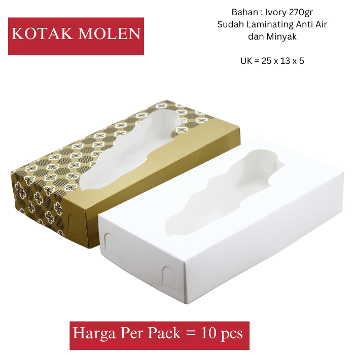 

Kotak Dus untuk kue brownies / kotak dus box kue gulung ukuran 25x13x5 bahan glossy berkualitas
