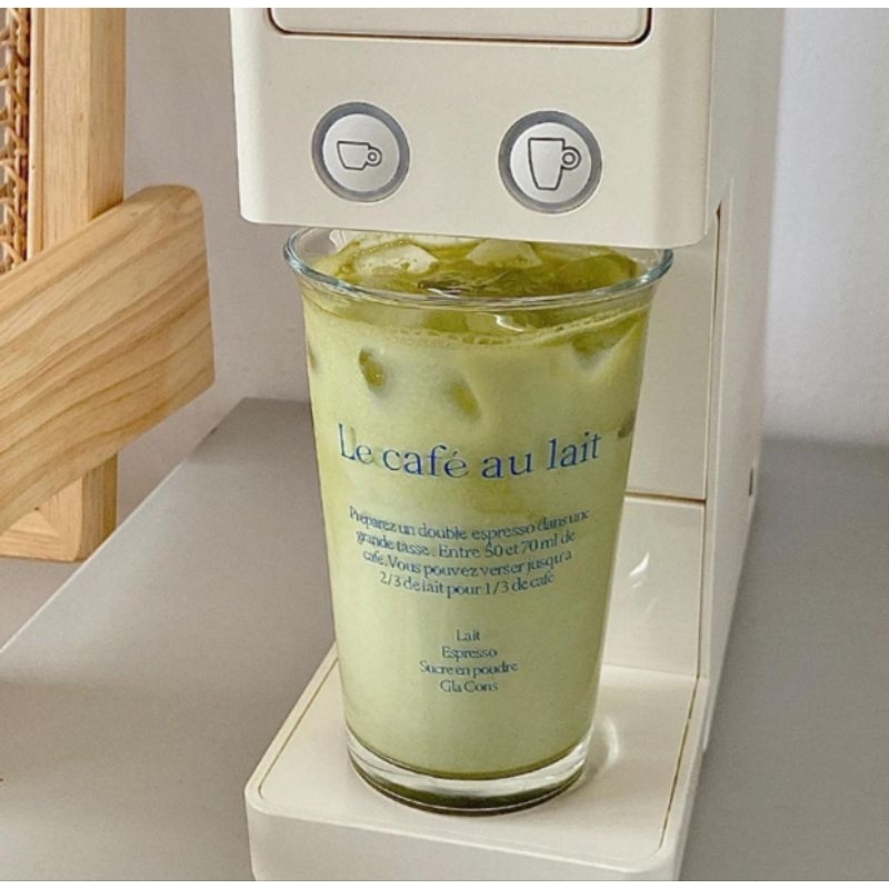 Gelas Kaca Kafe Aesthetic / Gelas Aesthetic Korea / Gelas Kaca Kafe Paris