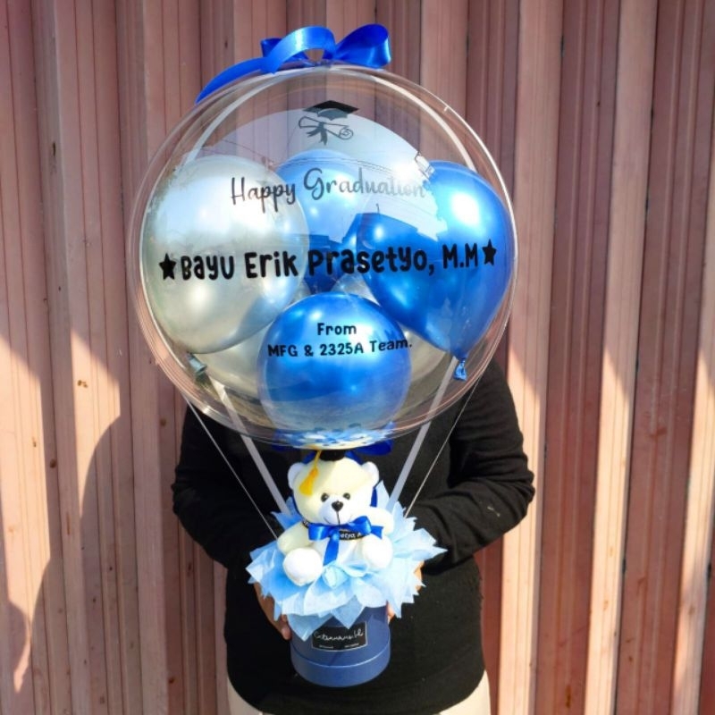 Buket Balon Boneka Wisuda Bucket Balon Ordysary Florist