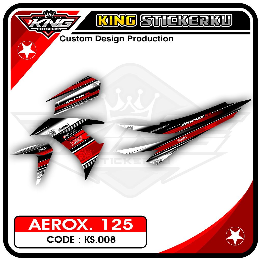 Sticker Striping List Variasi Aerox 125 - Stiker Striping Aksesoris Motor Aerox 125. KS.08